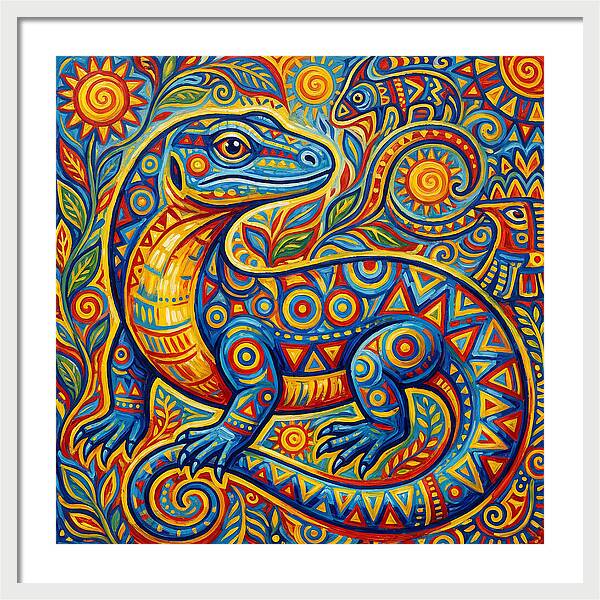 Vibrant Monitor Lizard