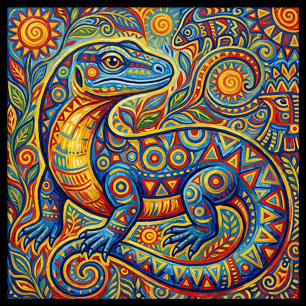 Vibrant Monitor Lizard
