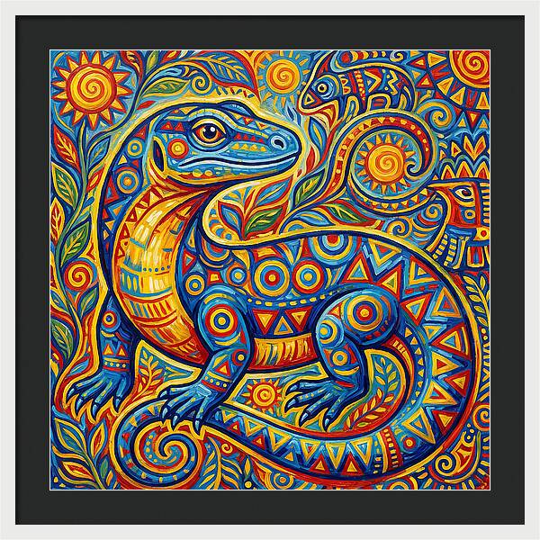 Vibrant Monitor Lizard