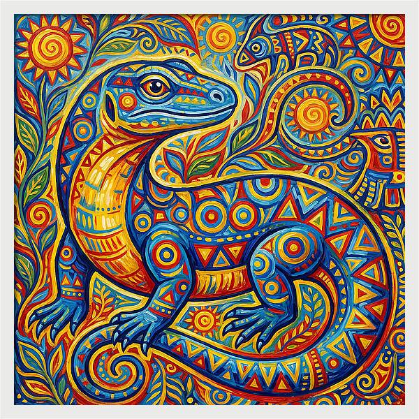 Vibrant Monitor Lizard