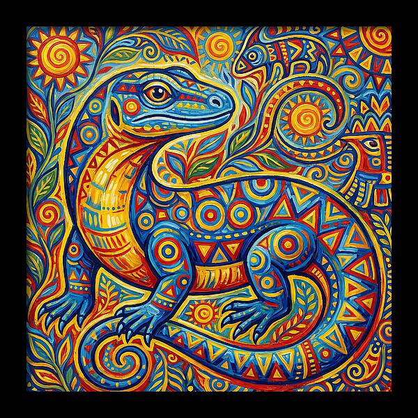 Vibrant Monitor Lizard