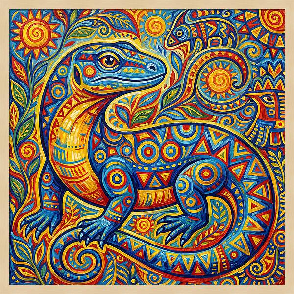 Vibrant Monitor Lizard