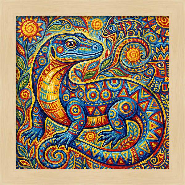 Vibrant Monitor Lizard