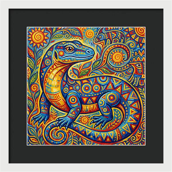Vibrant Monitor Lizard