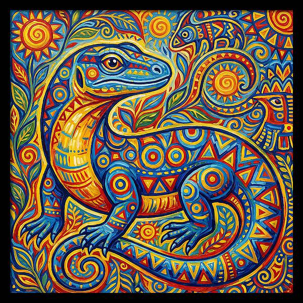 Vibrant Monitor Lizard