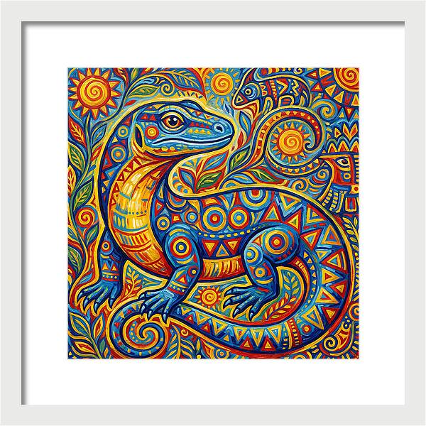 Vibrant Monitor Lizard