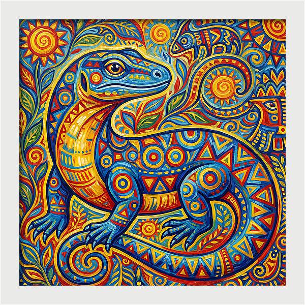 Vibrant Monitor Lizard
