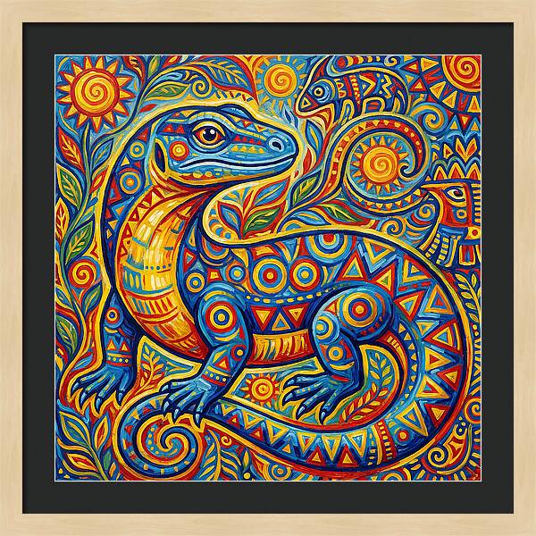 Vibrant Monitor Lizard