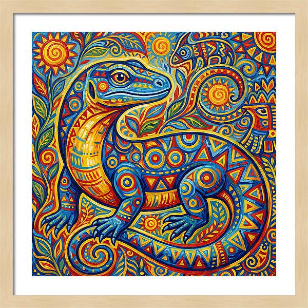 Vibrant Monitor Lizard
