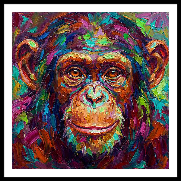 Vibrant Monkey Portrait