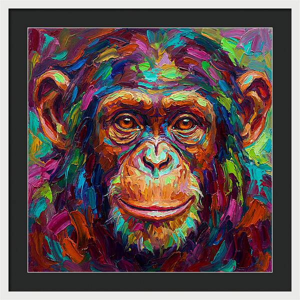 Vibrant Monkey Portrait