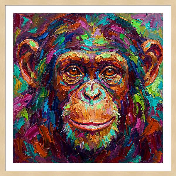 Vibrant Monkey Portrait