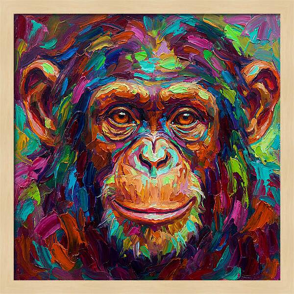 Vibrant Monkey Portrait