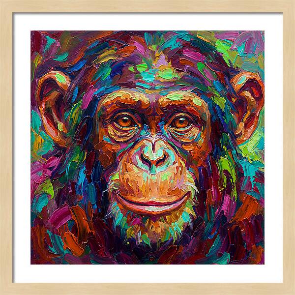 Vibrant Monkey Portrait