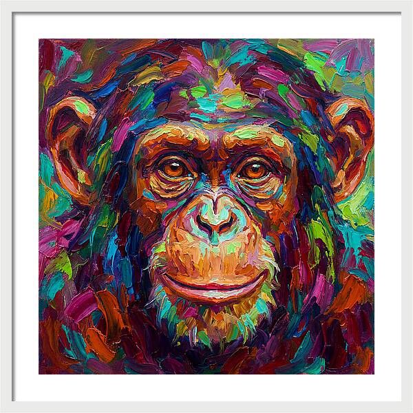 Vibrant Monkey Portrait