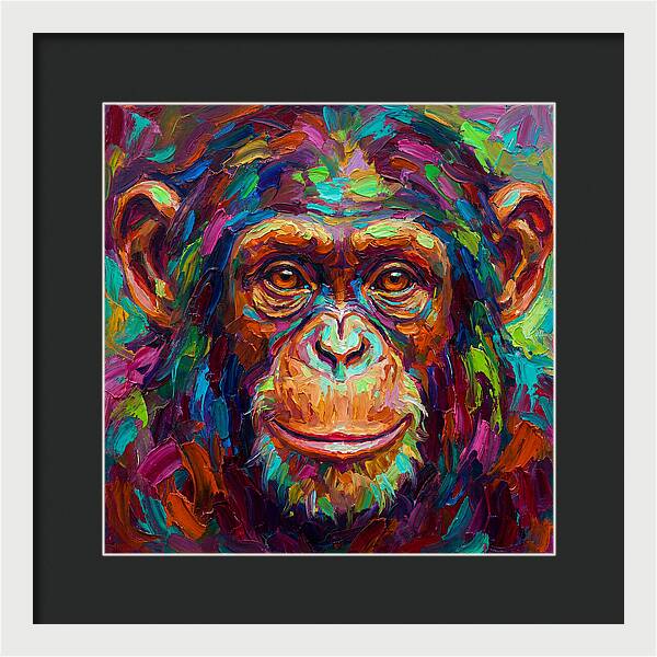 Vibrant Monkey Portrait