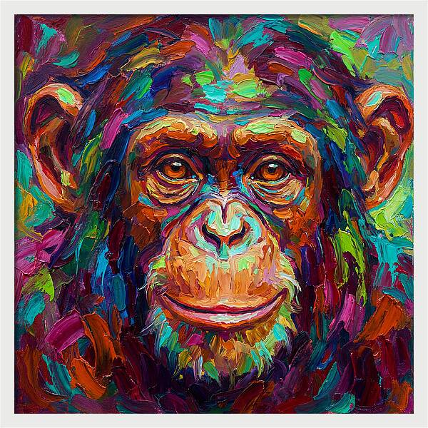 Vibrant Monkey Portrait