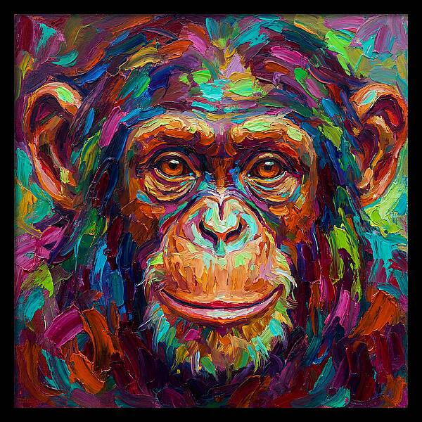 Vibrant Monkey Portrait