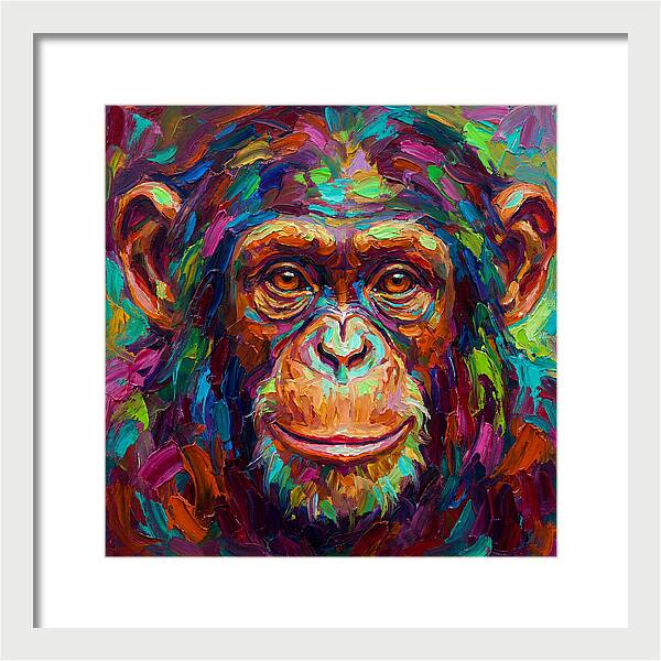 Vibrant Monkey Portrait