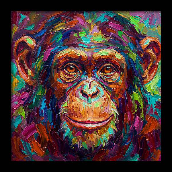 Vibrant Monkey Portrait
