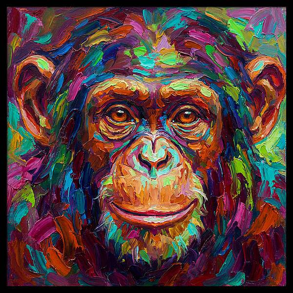 Vibrant Monkey Portrait