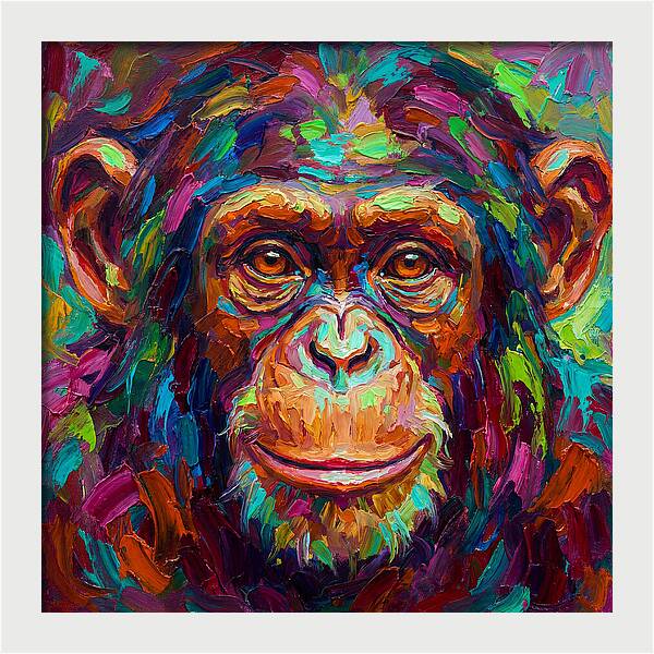 Vibrant Monkey Portrait