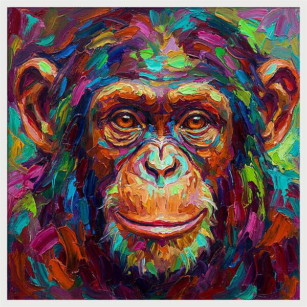 Vibrant Monkey Portrait