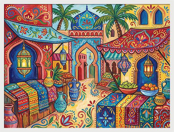 Vibrant Moroccan Market Scene