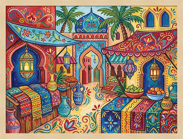 Vibrant Moroccan Market Scene