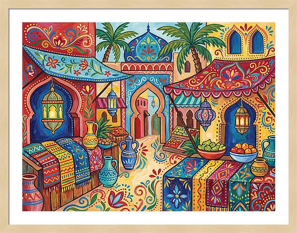 Vibrant Moroccan Market Scene