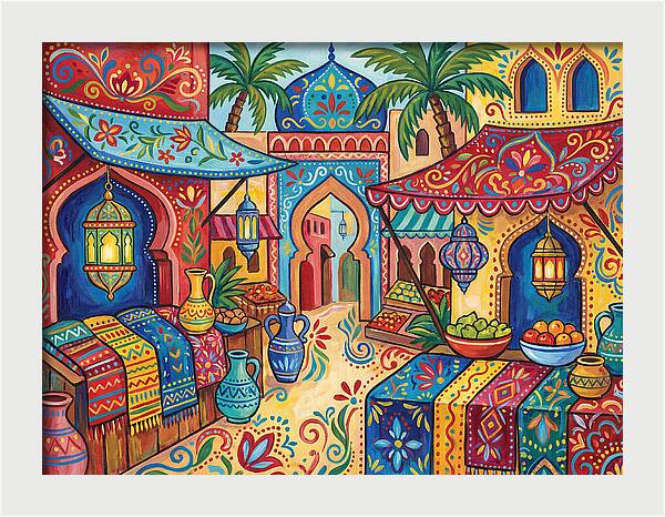 Vibrant Moroccan Market Scene