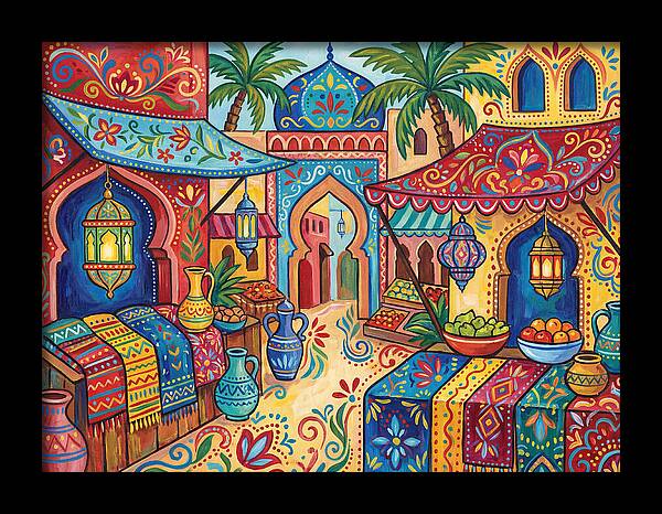 Vibrant Moroccan Market Scene