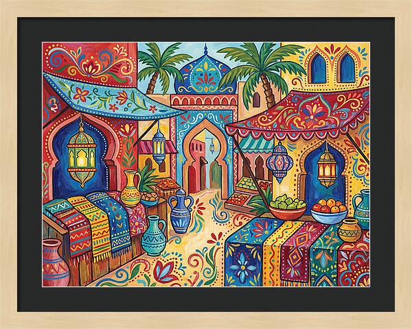Vibrant Moroccan Market Scene