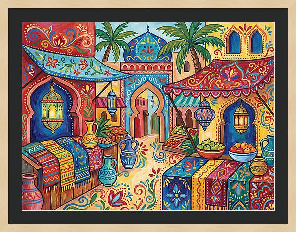 Vibrant Moroccan Market Scene
