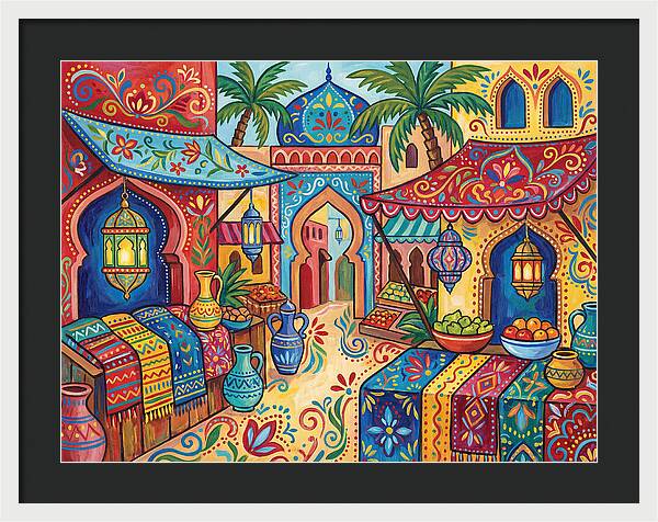 Vibrant Moroccan Market Scene