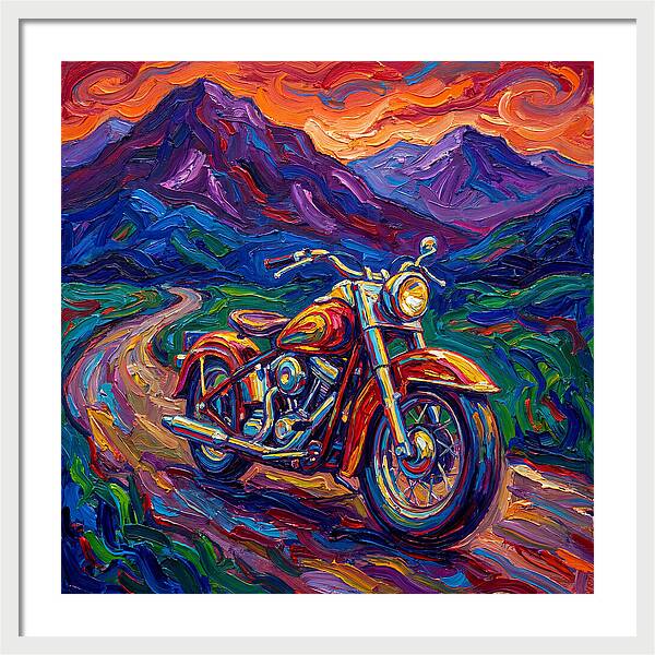 Vibrant Motorcycle Journey