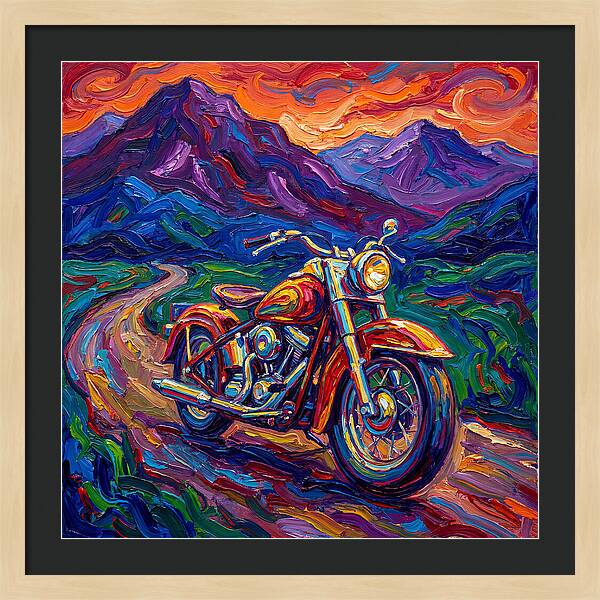 Vibrant Motorcycle Journey
