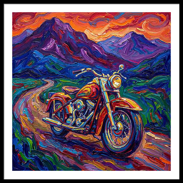 Vibrant Motorcycle Journey