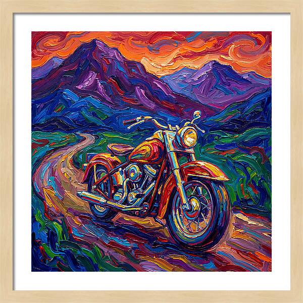 Vibrant Motorcycle Journey