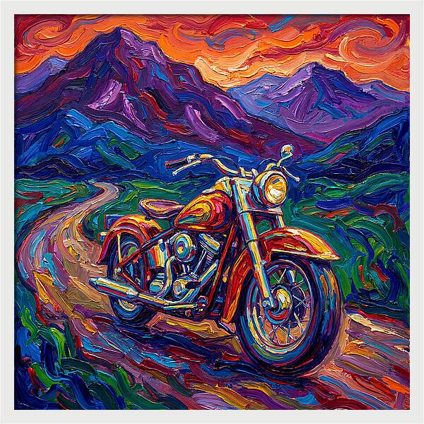 Vibrant Motorcycle Journey