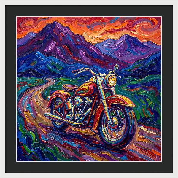 Vibrant Motorcycle Journey