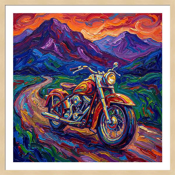 Vibrant Motorcycle Journey