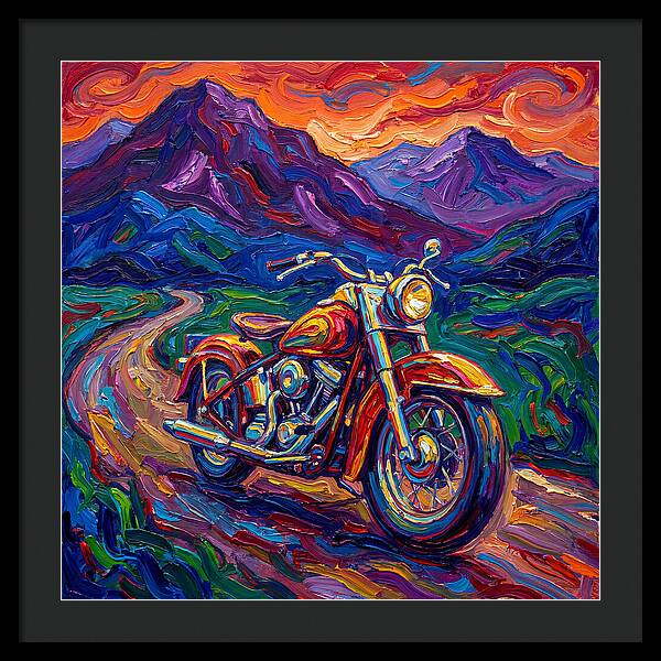 Vibrant Motorcycle Journey