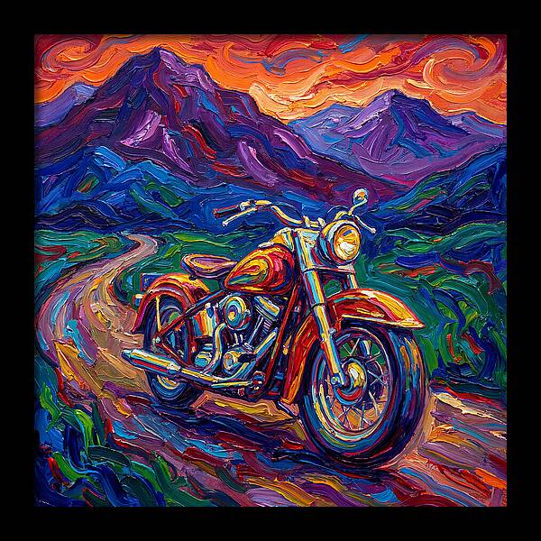 Vibrant Motorcycle Journey