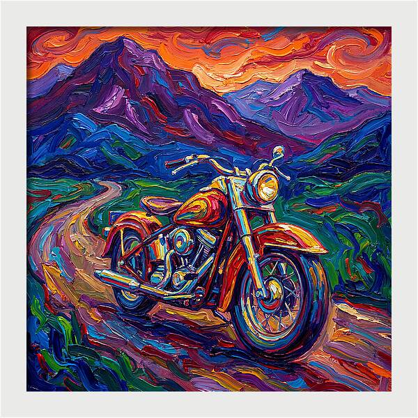 Vibrant Motorcycle Journey