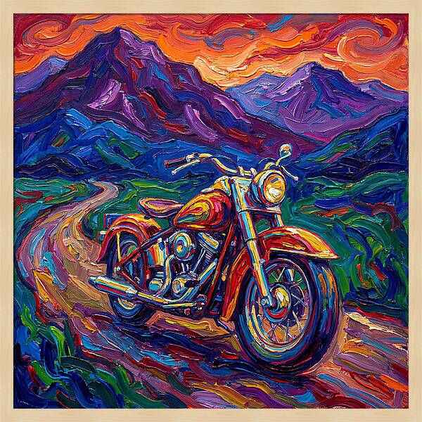 Vibrant Motorcycle Journey