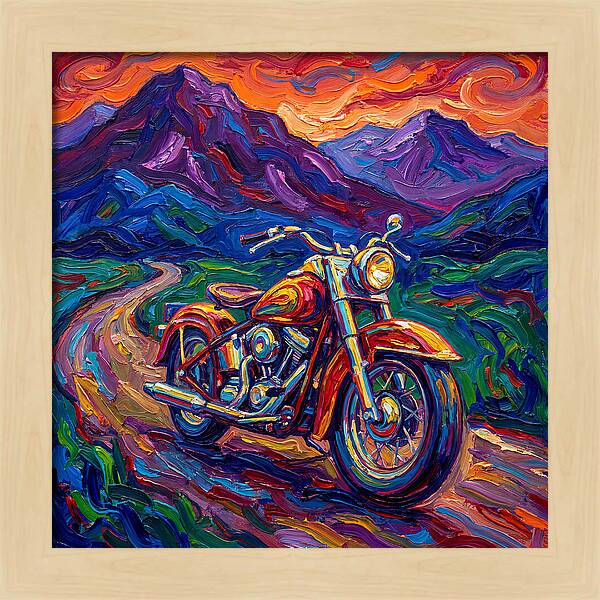 Vibrant Motorcycle Journey
