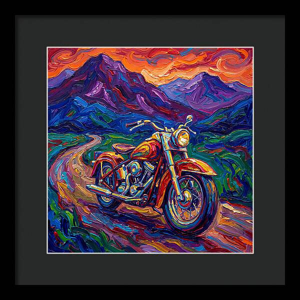 Vibrant Motorcycle Journey