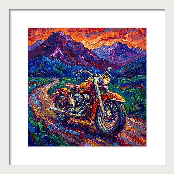 Vibrant Motorcycle Journey