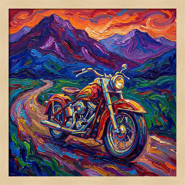 Vibrant Motorcycle Journey